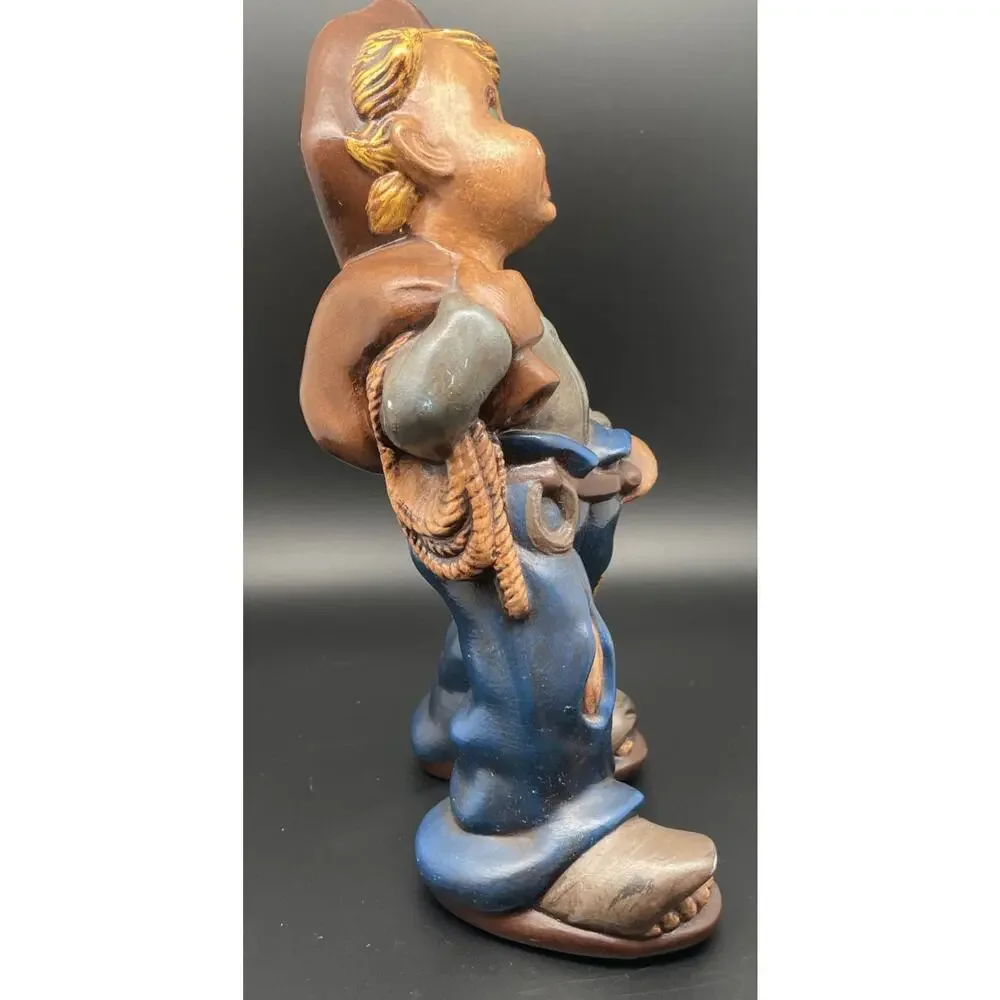 Vintage 1966 Artist Signed‎ Ceramic Hobo Boy Hand Painted Signed by Artist 9.5